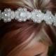 Bridal headband, rhinestone headband, LILLY, bridal hair piece, wedding headband, wedding hair piece, ribbon, bridal