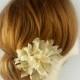 Champagne Flower Wedding Headpiece, Gold Wedding Hair Flower, Pure Silk, Golden Bridal Headpiece, Bride Hair Piece, Wedding Hair Accessories