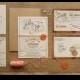 Rustic Floral Wedding Invitations with Kraft Envelopes - Hadley