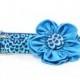 Turquoise Dog Flower Collar Wallflower Girly Floral Blue Wedding Dog Collar Flower  - Madison