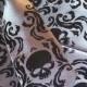 2 Skull Damask  neckties, 1 mens - 1 boys - custom colors print to order