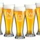 Groomsmen Gift, Personalized Beer Glasses, Custom Engraved Pilsner Glass, Wedding Party Gifts
