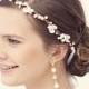 Flower crown, Rustic wedding crown, Bridal flower headband, Pearl flower crown, Bridal hair accessories, Pearl tiara, Wedding tiara