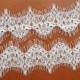 Eyelash Chantilly Lace Trim in Off White For Bridal Veils, Weddings, Costume, Lingerie