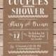 Couples Shower Invitation / Kraft Paper Background  / Rustic Wedding / Digital printable file