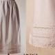 White petticoat half slip  /  Eyelet lace  Crochet lace Petticoat Underskirt /  Half slip / size small to medium