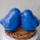Cornflower Blue Love Bird Wedding Cake Topper