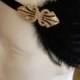 Hair Jewelry, Bridal Jewelry, Swarovski, Weddings Accessories, Headbands, Gold beading Black feather