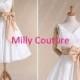 short wedding dress, 1950's wedding dress,tea length wedding dress , simple short wedding dress,vintage wedding dress,item:Fairy