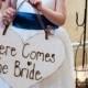 Here Comes The Bride Sign Flower Girl Ring Bearer Wedding Photo Prop (item E10074)