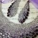 Bridal jewelry set , OOAK  bib necklace earrings , Modern Contemporary purple rhinestone necklace statement, crystal jewelry set