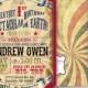 Vintage carnival or circus birthday party invitation
