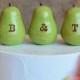 Wedding cake topper ... Personalized monogrammed pears ... perfect pair