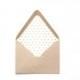 Printable Custom Envelope Liner Template, Gold Foil Polka Dot,  Multiple Sizes
