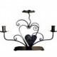 Two Hearts Unity Candle Holder (  Clear and Black)