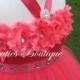 Coral Flower Girl Dress Wedding Dress Birthday Holiday Picture Prop All Sizes 3- 24 Month, 2T-10 Girl Coral Flower Girl Tutu Dress