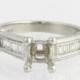 Genuine VS1-2 Diamond Engagement Ring Setting Mounting .50ctw  - Platinum 5.5g p9212