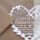 Hearts Laser Cut Wedding Invitation