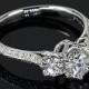 Platinum Vatche 324 "Swan" 3 Stone Engagement Ring **Setting Only