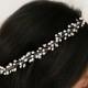 Bohemian Bridal Freshwater Pearl Hair Vine, Halo Headpiece, Crown Bridal Hair Accessories