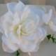 Mens silk boutonniere white gardenia groomsmen wedding boutonnieres
