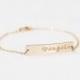 Personalized Gold Bar Bracelet - Bar Initial Bracelet - Stylish Bridesmaids gifts - Gold Name plate Bracelet - Monogram bar jewelry