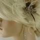 Bridal Feather Fascinator, Bridal Fascinator, Feather Fascinator, Fascinator, Hair Clip, Wedding Veil, Bridal Veil