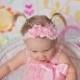 Baby girl Clothes - Romper & Headband SET -Newborn girl-Baby Girl-Preemie-Infant-Child-Toddler-Baptism-Wedding-flower girl dress-christening