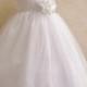 Flower Girl Dresses - WHITE with  White (FD0RBP) - Wedding Easter Junior Bridesmaid - For Baby Infant Children Toddler Kids Teen Girls