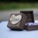 Rustic Wedding Ring Box - Ring Box Lined with Satin Pillow  - Bride and Groom Ring Box - Small Ring Box - Bridesmaid Gifts