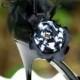 Shoe Clips Elegant Black Flower. Classy Feminine, Fun Tribal Theme Big Event Fashionista, Fabric Feather Bead, Bride Bridal Party Bridesmaid