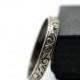 Oxidized Silver Ring, Renaissance Style Engagement Ring, Unisex Wedding Band, Leafy Ring,