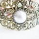 Vintage Style Pearl Bracelet Filigree Bracelet Bridal Wedding Shabby Chic Bridesmaids Bracelet Victorian Spanish Influenced Pearl Jewelry