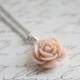 Pick your Rose Color - Antique Pink Rose Necklace - Blush Rose Necklace - Flower Necklace - Bridesmaid Necklace - Flowergirl Necklace