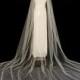 Cathedral Bridal Veil with Crystal Edge, Scattered Crystals, Crystal Top, 110 inch Wedding Veil, White Diamond Ivory, Style 1067 'Summer'