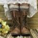 Country Rustic wedding lace boot socks