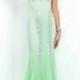 Honeydew Beaded Straps Sweetheart Open Back Fitted Prom Dress