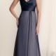 Sheath Column V Neck Floor Length Black Chiffon Bridesmaid Dress Adp1st0010 - Alizeedress.com