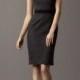 Sheath Column Tank Top Knee Length Lace Black Bridesmaid Dress Adp1wa0021 - Alizeedress.com