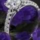 18k White Gold Ritani 1RZ2489 French-Set Diamond Band Engagement Ring