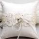 Wedding ring pillow, lace ring pillow, bridal ring pillow, ring pillow, white ring pillow, ivory ring pillow - Glitter lace