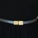 Gray belt - Bridesmaids Belt - Wedding Sash - Bridesmaid Accessories - Gold Belt - skinny Belt - Stretch Belt - dress Belt - jeweled belt
