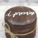 Rustic Ring Bearer Pillow Box with Mossy Interior // "I Promise" // Rustic Weddings - (RB-3)
