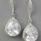 Crystal Teardrop Earrings Bridal Earrings Crystal Bridal Jewelry Crystal Dangle Earrings Crystal Bridal Earrings Wedding Crystal CZ Earrings