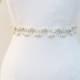Bridal Crystal Pearl Beaded  Belts  Wedding Sash Belt Ready to Ship