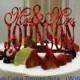 Wedding  Cake Topper , Monogram Cake Topper Mr and Mrs  With Your Last (Family)Name  - Handmade Custom Wedding Cake Topper