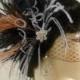 Feather Bridal Fascinator, Bridal Fascinator, Fascinator, Hair Clip, Bridal Headpiece, Wedding Veil, Bridal Veil- Rock On x 2