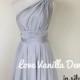 Bridesmaid Dress Infinity Dress Silver Knee Length Wrap Convertible Dress Wedding Dress