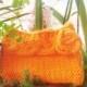 Hand Knit Clutch/Purse/Bag in Orange Wedding  - WINTER SALE