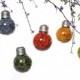 SALE 6 Colorful Mini Lightbulb Ornaments, Hanging Wedding Decoration, Hanging Holiday Decor, Hanging Party Decoration, Christmas Ornaments